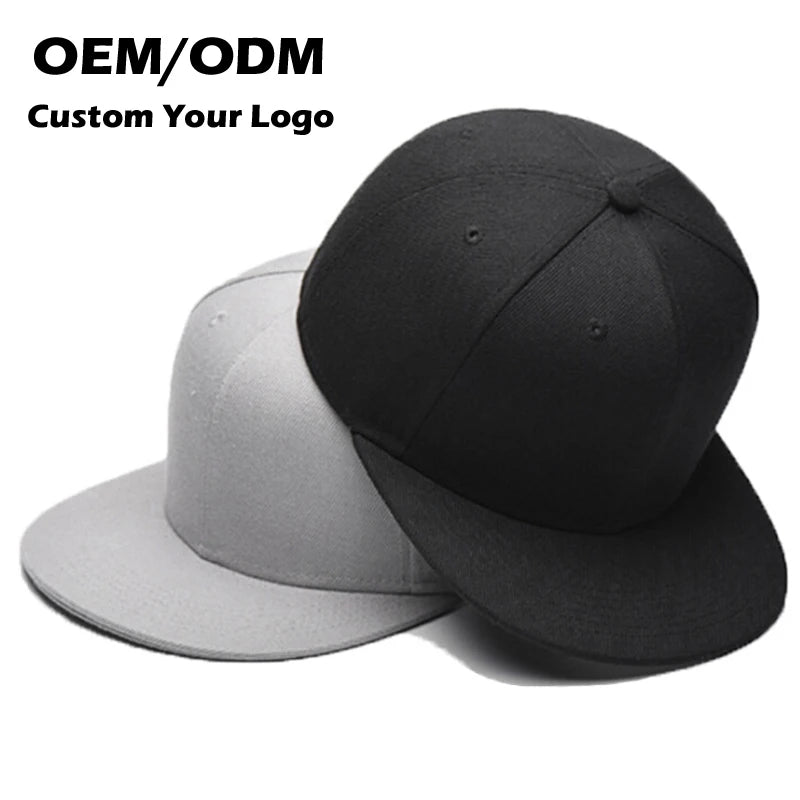 Unisex Cotton Sports Cap Customized Embroidery Logo New Hip Hop Snapback Hat Wholesale Blank Canvas Fashion for Outdoor Use