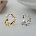 ICEBELA Jewelry 925 Sterling Silver Korean Niche Design Earrings Without Piercing Geometric Ear Clip De Tremella for Girls