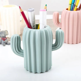 Cute Cactus Pen Holder Plastic Pen Holder Desk Stationery Pen Holder