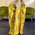 Women's New Middle East Sequin Print Loose Robe Robe Dress