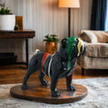 Handmade LIFA Brand Resin Dog Sculpture Hand-painted Colorful Folk Art Figurine Ornament for Holiday & Wedding Decor