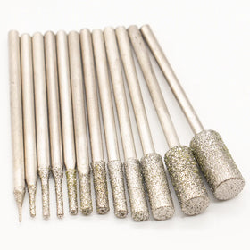 Cylindrical Wood and Jade Carving Tools Drilling Holes Diamond Grinding Needle Carving Micro-Motor Jewelry Tools & Equipment