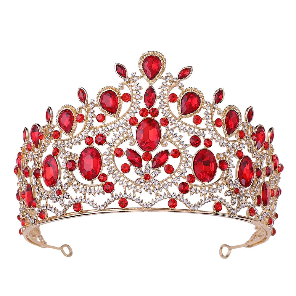 Wholesale Hot Selling Diamond Inlaid Baroque Crown Headdress Crowns Bride Jewelry Tiara