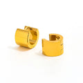 JOOLIM  High End 18K Gold Plated Cute Smooth Surface Band Hoop Earring Stainless Steel Jewelry for Women