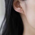 Cute Design Gold Plated Animal Jewelry S925 Custom cat Stud Earrings