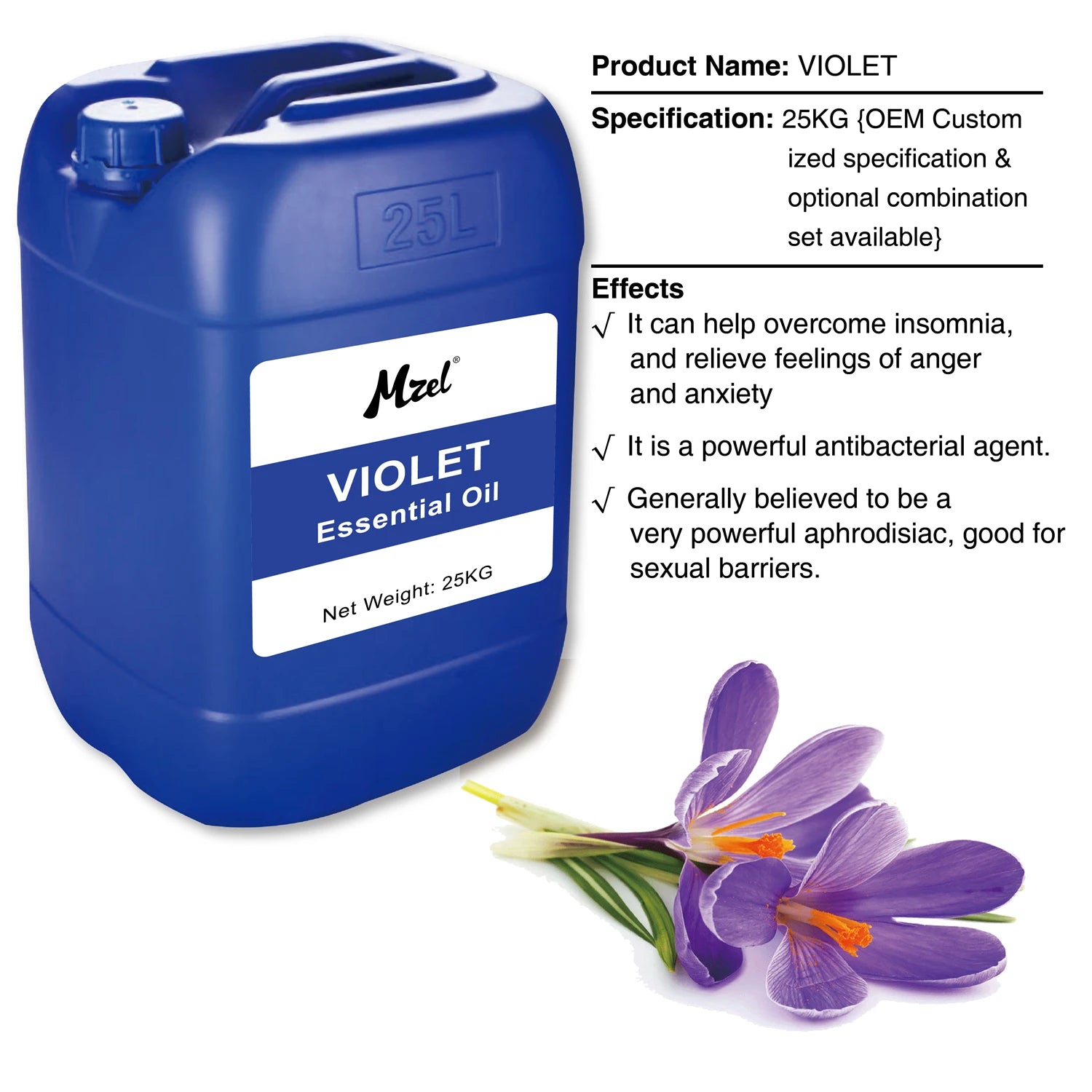 Violet Fragrance Oils for Aromatherapy Violet Essential Oil for Diffusers for Home DIY Scented Products