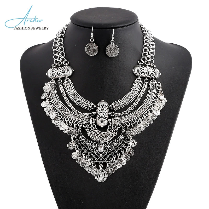 Luxury BOHEMIA Statement Women Gold Plated Zinc Alloy Multi-Layer Geometric CORAL Chains Stylish Women's Jewelry Featuring Pearl