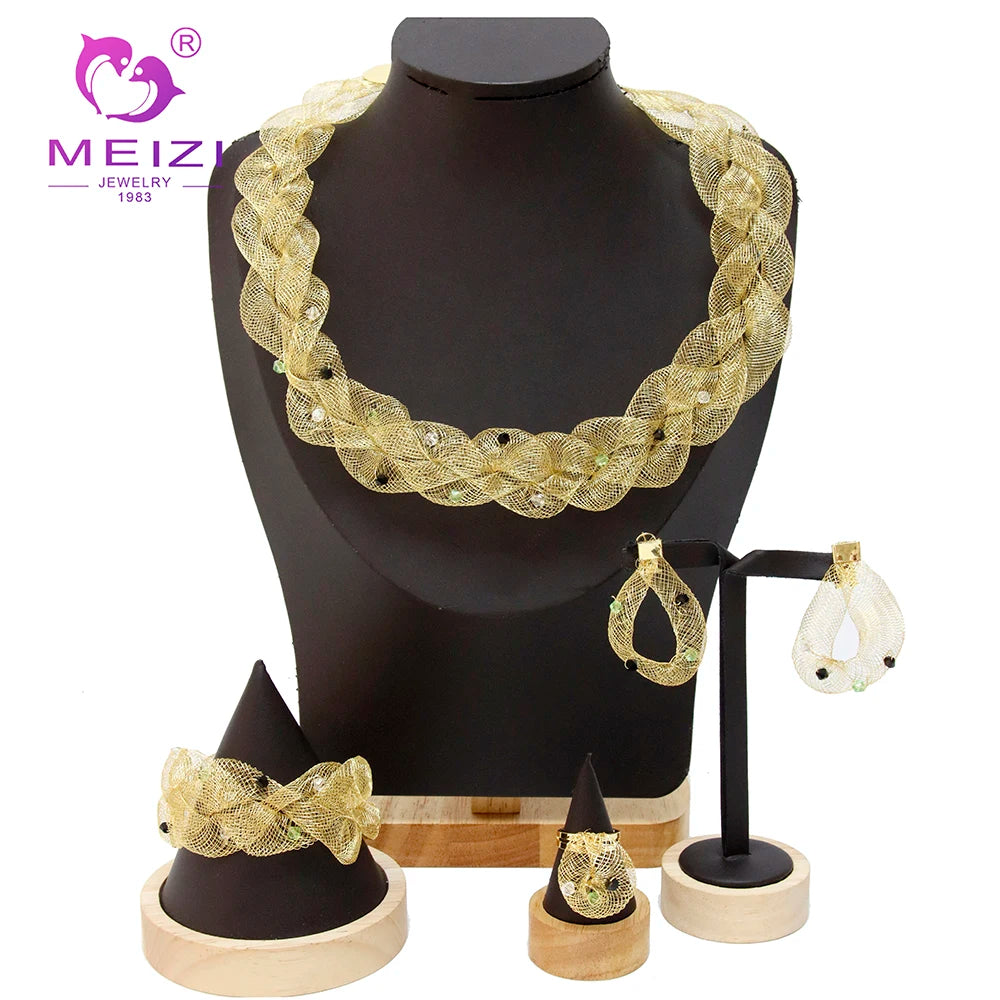 MEIZI Fashion Jewelry Luxury Jewelry Sets for Women Wedding Jewelry Sets Dubai Bridal