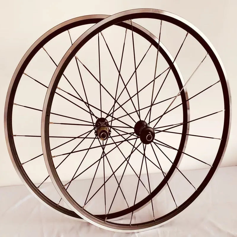 Manufacturer's 700C Aluminum Bicycle Wheelset 21MM V/C Brake Straight Pull Pillar with Four Rear Bearin