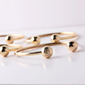Wholesale Design Fashion Charm Brass CZ 16k Gold Plated Open Bangles for Women Ladies
