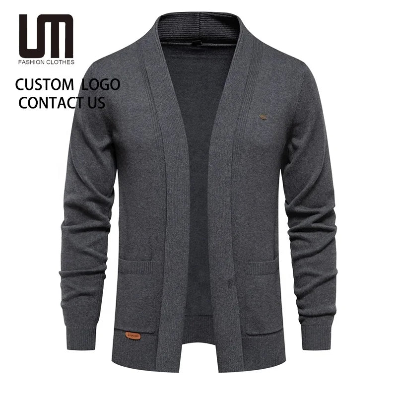 Clearance Sales Men's Knit Cardigan Sweater - Solid Color Warm Casual Top Fall Winter Pullover Office Wear