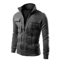 Smart Casual Men's Racer Jacket ODM Fashionable Zipper Slim-Fit Fleece-lined Windproof Quick Dry Eco-Friendly