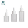 Factory Wholesale 30ml Frosted Flat Shoulder Cylinder Bottle for Cosmetics for Essential Oils Face Cream Mascara Printable Rinse