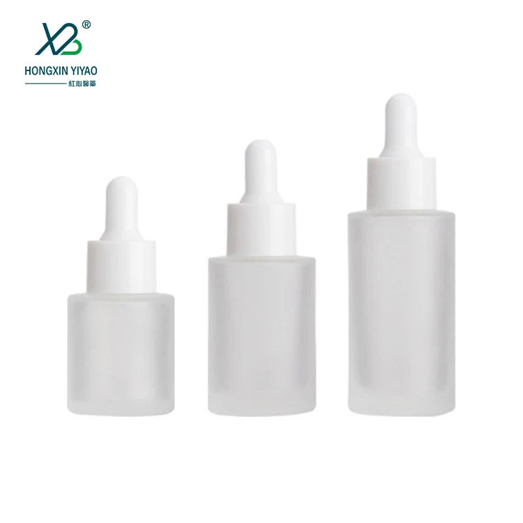 Factory Wholesale 30ml Frosted Flat Shoulder Cylinder Bottle for Cosmetics for Essential Oils Face Cream Mascara Printable Rinse