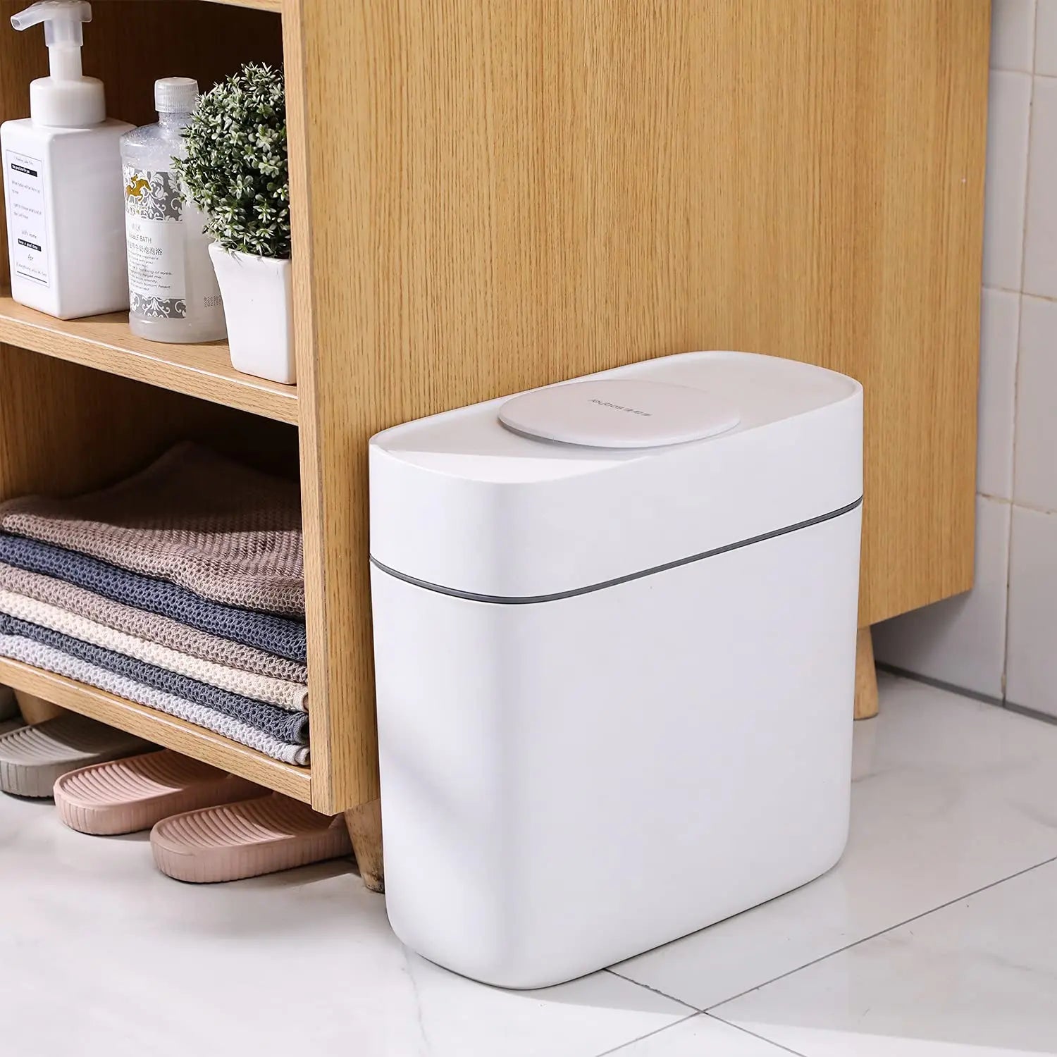 For JOYBOS Factory Outlet Standing Storage Bucket Plastic Wheeled Recycling Waste Bin with Lid Sensor Trash Can for Sale