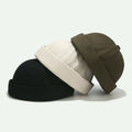 Brimless New Solid Colour Blank Cotton Docker Hat Sport Cap for Women Men Unisex Fashion Outdoor Dress