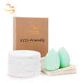 8cm Round Eco-friendly Reusable Makeup Pads Box Set Scrub Cleansing Bamboo Cosmetic Pads