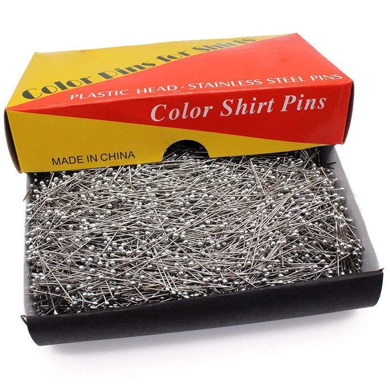 Wholesale Yns Brand 26mm Stainless Steel Head Pin Sewing Needles 5000pcs Per Box Color Shirt Pearl Positioning Needle for Sewing