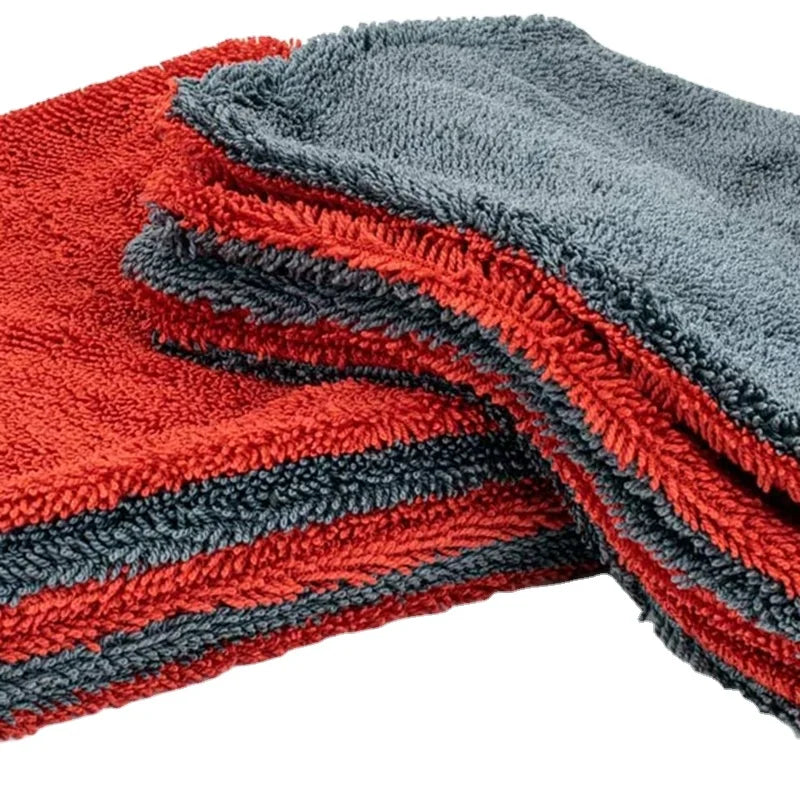 Glossonly Microfiber Rags Large Drying Towel Car Detailing Double Twist Pile Loop Weave Super Absorbent Lint Free Saloon Towels
