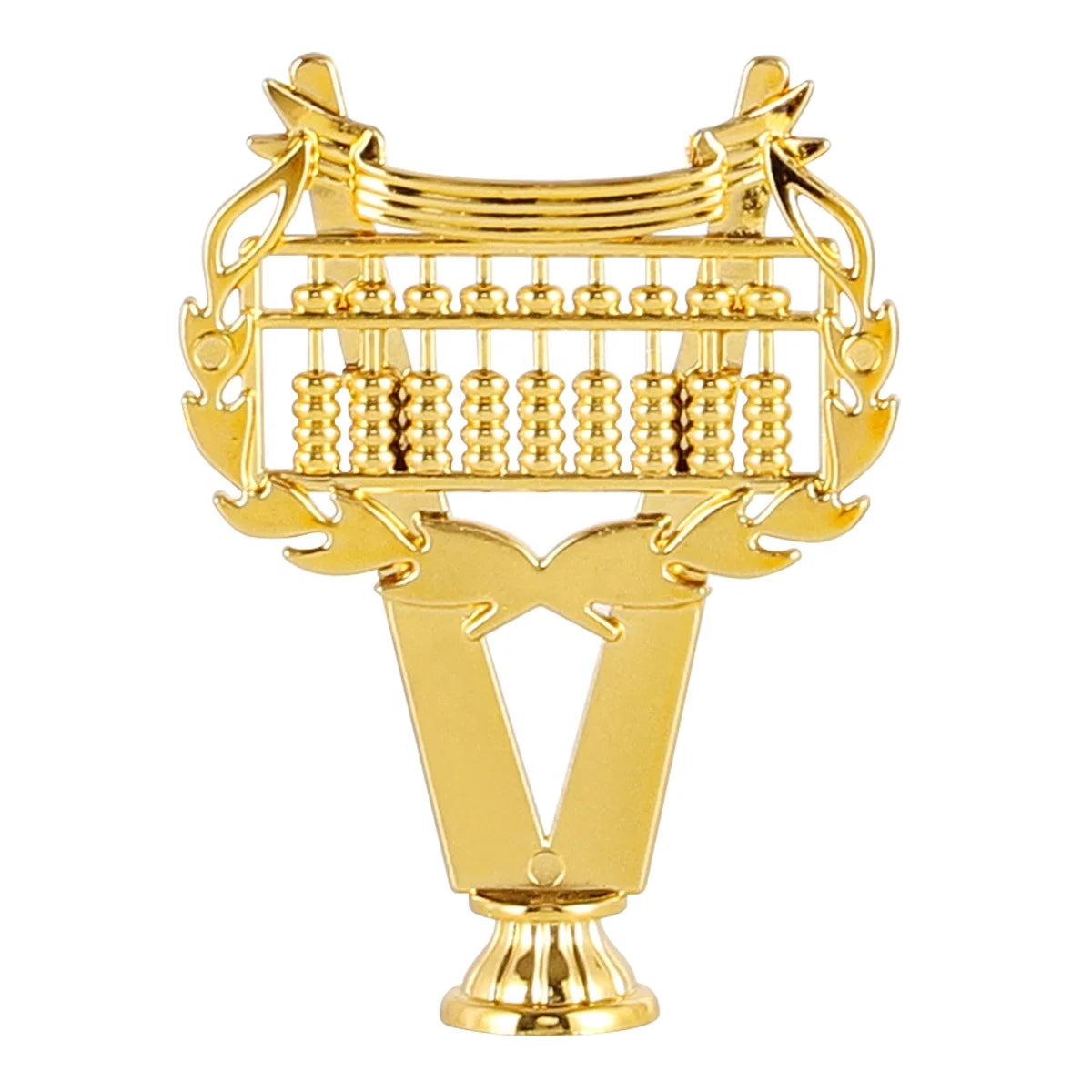 Manufacture Fast Delivery Abacus Trophy Golden Figurine Statue Trophies Accessories and Components GZ32