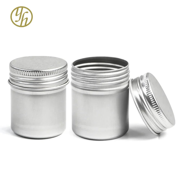 round aluminum jar wholesale Cosmetic Cream Spices jar Round Cosmetic Sample Metal Container