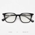 Acetate Fashion Eyeglasses for Men Korean Style clear Lens TR90 Big Frame Male square Glasses Female Brown Leopard Gifts