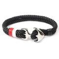 Navy Style Titanium Steel Hand-woven European and American Lovers Retro Bracelet Cotton Anchor Bracelet