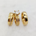 18K Gold Plated Classic Couples Promise Engagement Rings Cubic Zirconia Diamond Bridal Sets for Men Women for Wedding Parties