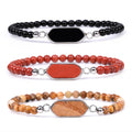 Natural Stone Rose Quartz Tiger Eye Stone Bracelet Green Aventurine Beaded Bracelet for Men and Women