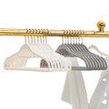 Eco-Friendly Black Anti Slip Notched Hangers Wholesale Clothing Organizer Seamless Velvet Hanger