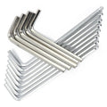 Metric 1.27mm-10mm Flat Head L Type Square Hex Key Allen Key Wrench Set