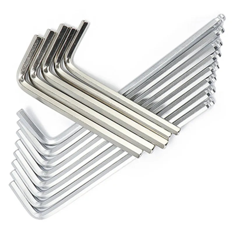 Metric 1.27mm-10mm Flat Head L Type Square Hex Key Allen Key Wrench Set