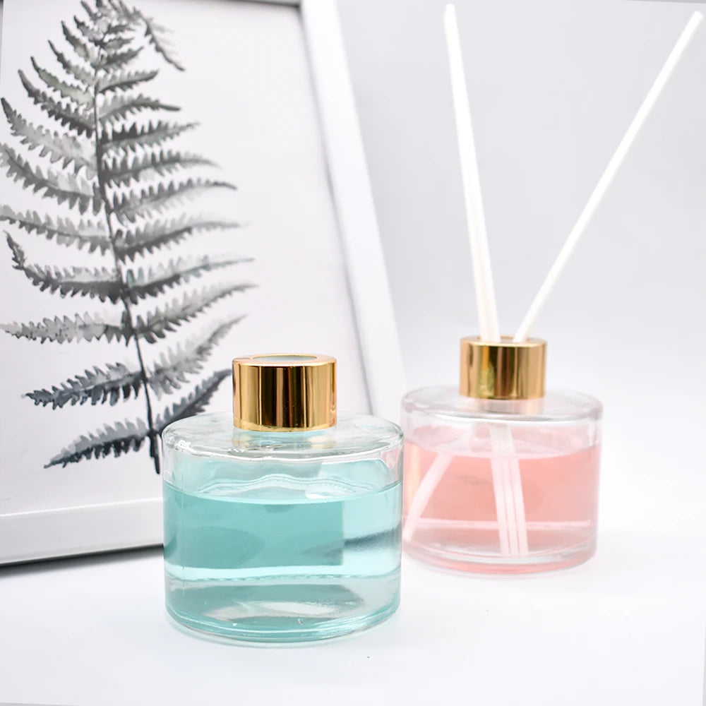 Wholesale 100ml Round No Leakage Glass Empty Fragrance Aroma Reed Diffuser Bottle With Inner Plug