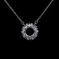 Sterling Silver 10mm/11mm Semi Mount Necklace Empty Support Blank Setting S925 Base Holder Without  Center Stone for DIY Inlay