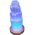Wholesale Natural Rough Chakra Selenite Tower Raw Crystal Selenite Crystal Lamp with Different Sizes