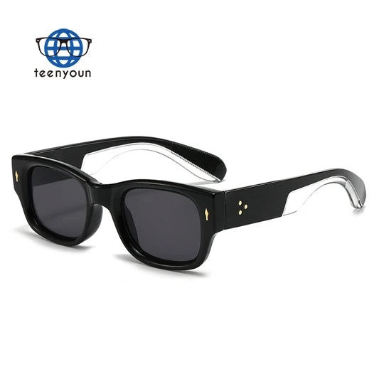 Teenyoun Wholesale Rectangular Full Frame Sunglasses Nail Shades Plastic Oculus Gafas for Men and Women Sun Glasses Custom Logo