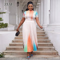 Casual Plus Size Women Dress Summer Short Sleeve Skirt Fashion Long Dress Super Swing Dress