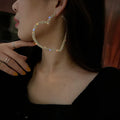 HOVANCI 2020 Fashion S925 Sterling Post Designer Statement Gold Plated Rhinestone Heart Big Hoop Earring Women Ladies Jewelry