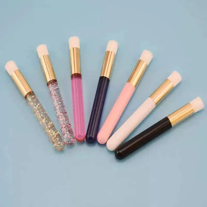 Custom Flat Top Small Nose Cleaner Wash Eye Lash Cleaning Brush Tool Mascara Eyelash Cleansing Makeup Brush