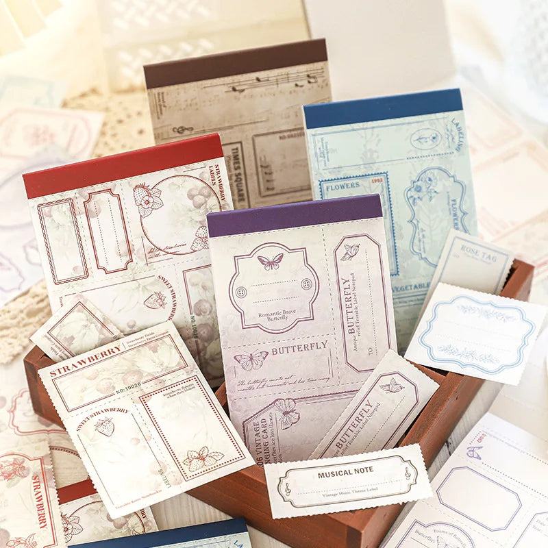 30 Sheets Per Pack Vintage  Sticky Notes Osborne Manor Series Basic Handbook Writing Materials Paper