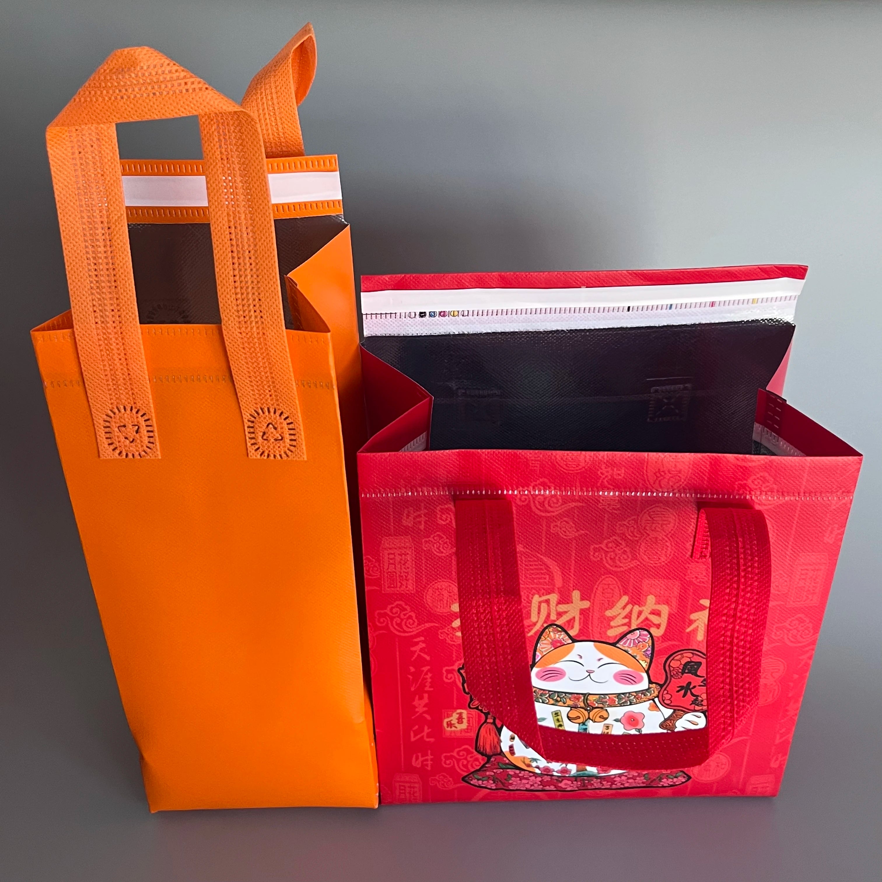 Non-woven Thermal Bag for Takeaway Barbecue Packaging Disposable Commercial Milk Tea Bags Custom Printing Foldable Bag