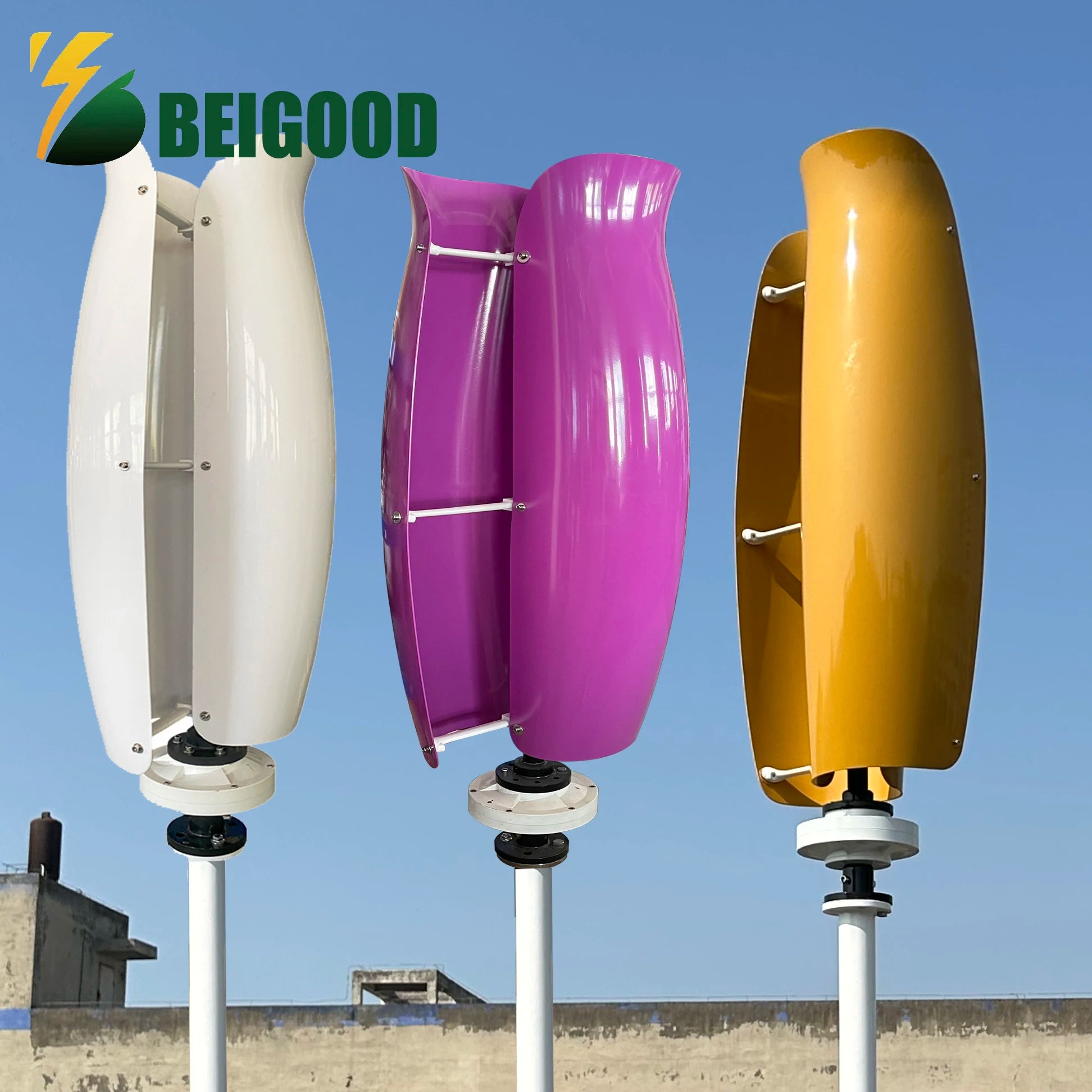 500w Hot Sale Roof Mount Residential 1000w 12/24/48v Vertical Wind Turbine Generator for Home Use High Efficiency
