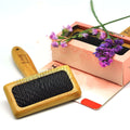 Baoli Factory Outlet OEM Bamboo Slicker Brush Wooden Pet Grooming Popular Hair Removal Brush Steel Pin Dog Slicker Pet Brush