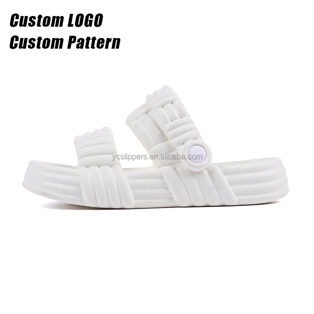 BreezeStep 2025 New Style EVA Woven Sandals Fashion Beach Open Toe Light Weight Clogs Anti-Slip Thick Sole slippers Pillow Slide