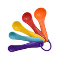 5 Piece Set Colorful Plastic Measuring Spoons with Scales for Salt and Seasoning Kitchen Baking Tools for Home Use
