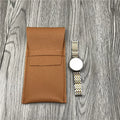 Embossed Logo Luxury Pu Leather Watch Pouch Pen Bag