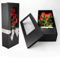 Customized Folding Cover Opening Window Flower Box Valentine's Day Rose Gift Box Flower Gift Packaging Box in Stock