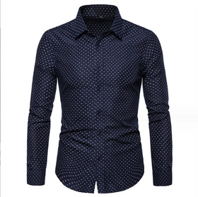 Men's Long Sleeve Thin Shirt Business Shirt Men's New Floral Button up Check Shirt for Men