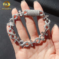 New Fashion Hip Hop Style 13MM 925 Sterling Silver Infinity Mixed Cross Iced Out Moissanite Bracelet
