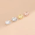 Hot Sale 925 Sterling Silver Spacers Bead Accessories DIY Hollow Floral Flower Bead Pendant for Jewelry Making Supplies